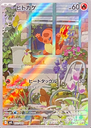 Charmander :Full Illustration [SVG 051/049](Special deck set ex "Venusaur & Charizard & Blastoise") / Jet Black Geist 2 BOX Purchase Campaign") : Raw Near Mint：Pokémon