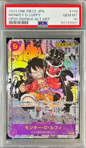 Monkey D. Luffy SEC-SP (Comic Parallel) [OP09-119](Booster Pack "Emperors In The New World") : PSA 10 Gem Mint : One Piece Card Game