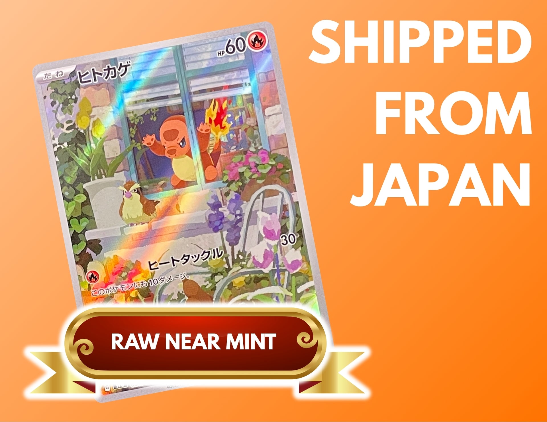 Charmander :Full Illustration [SVG 051/049](Special deck set ex "Venusaur & Charizard & Blastoise") / Jet Black Geist 2 BOX Purchase Campaign") : Raw Near Mint：Pokémon