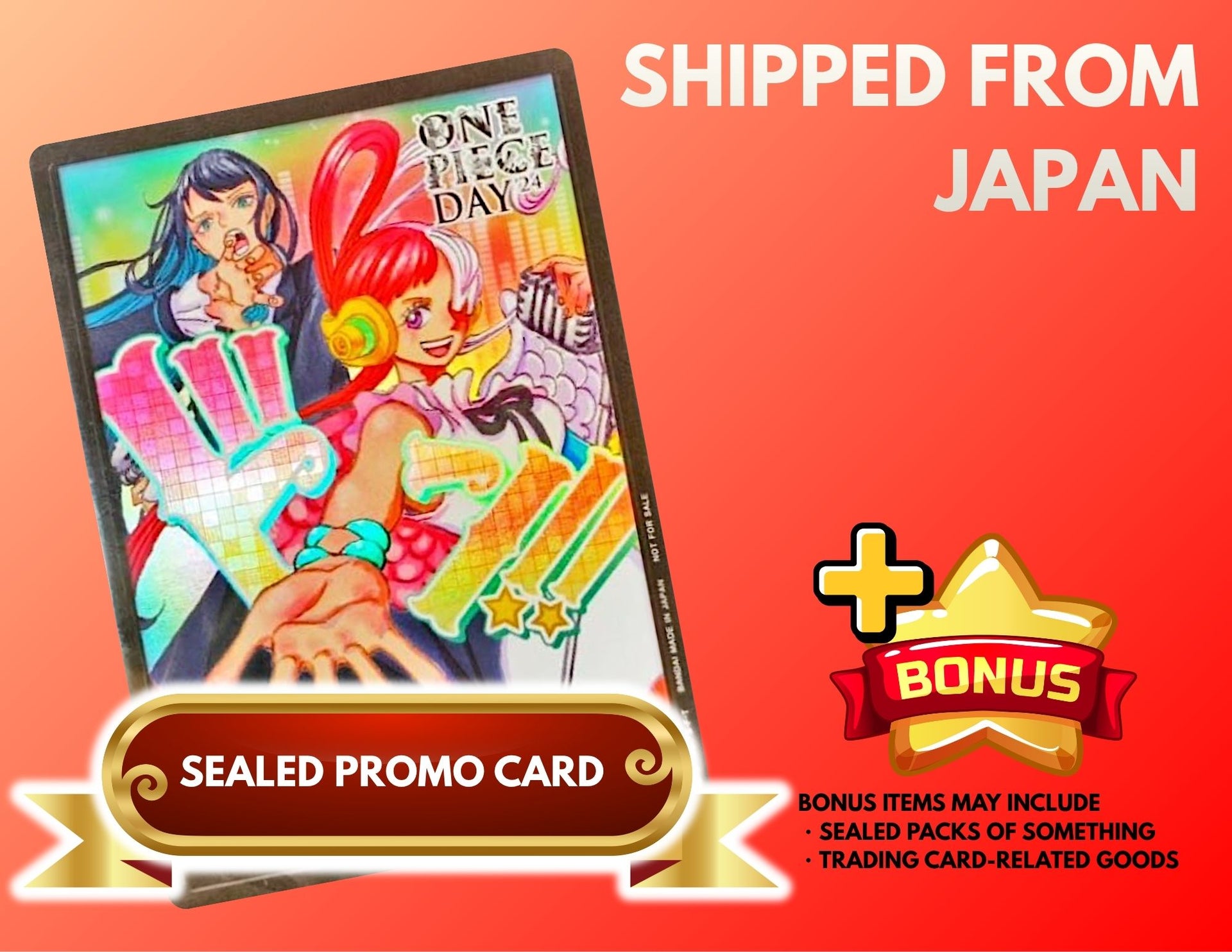 DON!! Card : Ado & Uta (Promotional Card "ONE PIECE DAY'24 Visitor Benefits") : Sealed Promo Card : One Piece Card Game