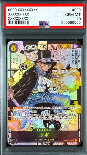 Sabo SR-SP (Comic Parallel) [OP04-083](Booster Pack "Kingdoms Of Intrigue") : PSA 10 Gem Mint : One Piece Card Game - Japan TCG Direct