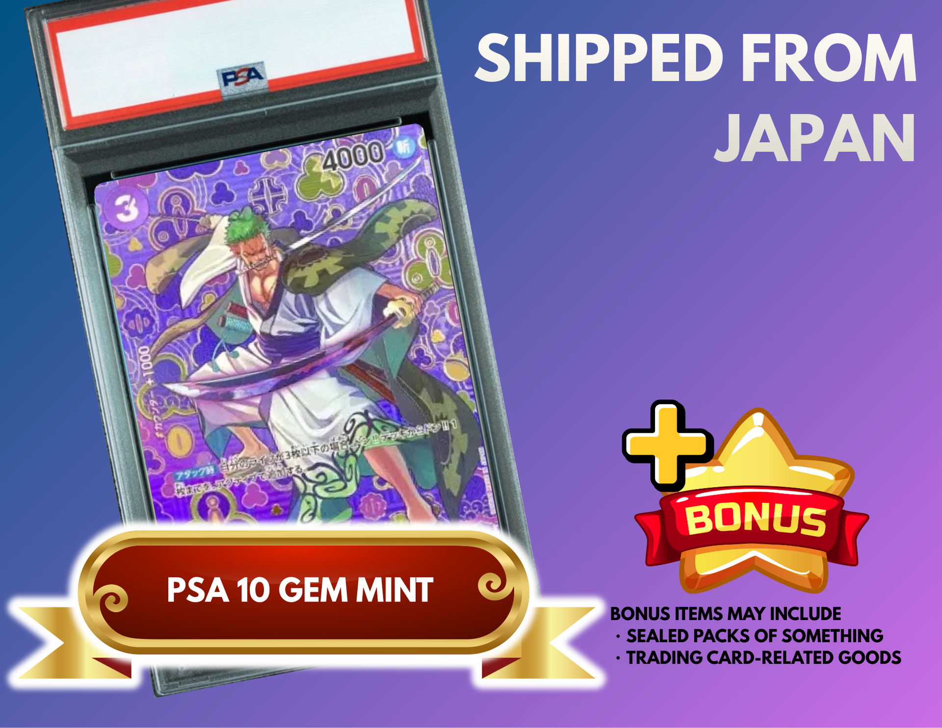 Zoro-Juurou R-SPC [OP05-067](Booster Pack "Emperors In The New World") : PSA 10 Gem Mint : One Piece Card Game