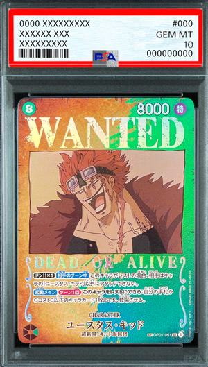 Eustass"Captain"Kid : Wanted SR-SPC [OP01-051](Booster Pack Formidable Enemy) : PSA 10 Gem Mint：ONE PIECE - Japan TCG Direct