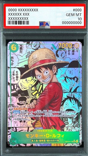 Monkey D. Luffy SEC-SP (Comic Parallel) [OP13-118](Booster Pack "CARRYING ON HIS WILL") : PSA 10 Gem Mint : One Piece Card Game
