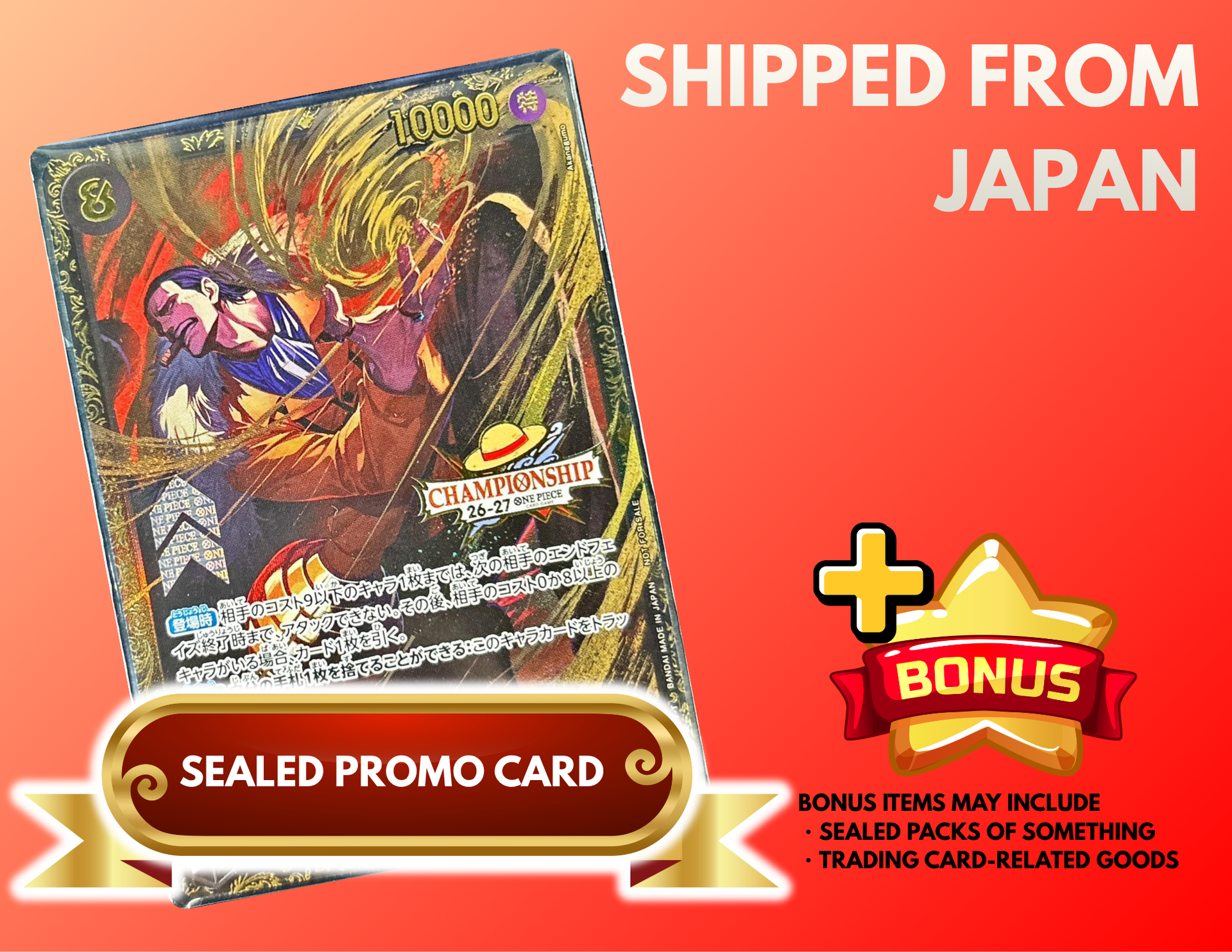 Crocodile SEC :Top Prize [OP14-120](Promotional Card "Championship 26-27 Season 1 BCGFest Qualifiers") : Sealed Promo Card : One Piece Card Game