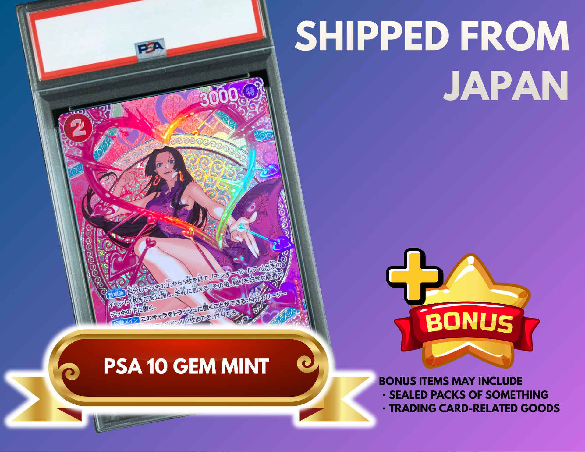 Boa Hancock SR-SPC [OP12-014](Booster Pack "Adventure on KAMI’s Island") : PSA 10 Gem Mint : One Piece Card Game