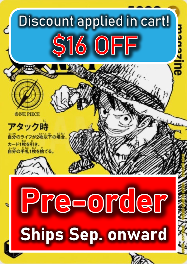 【Pre-order】 Monkey D. Luffy SR [ST29-003] (Promotional Card "ONE PIECE magazine Special Feature Weekly Shonen Jump & ONE PIECE 021") : Raw Near Mint : One Piece Card Game