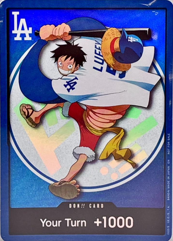 DON!! Card (Monkey.D.Luffy) : [EN](Promotional Card "One Piece Night Los Angeles Dodgers vs San Diego Padres") : Sealed Promo Card : One Piece Card Game