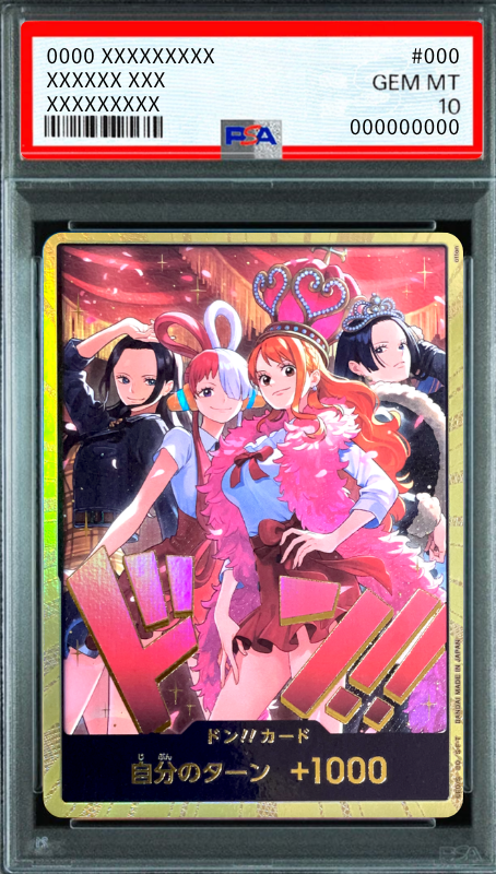DON!! Card : Robin & Uta & Nami & Hancock Super Parallel [Opened](Extra Booster "Heroines Edition Special Set") : PSA 10 Gem Mint : One Piece Card Game
