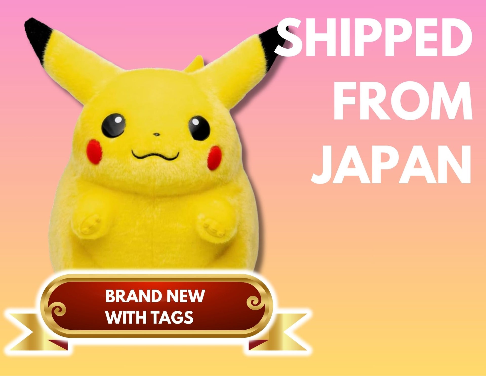 Welcome Back! Pikachu 1/1 Scale : Brand new with tags：Plush