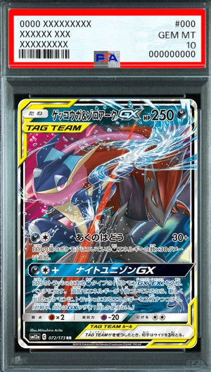 Greninja & Zoroark GX RR [SM12a 072/173] : PSA 10 Gem Mint : Pokemon Card Game