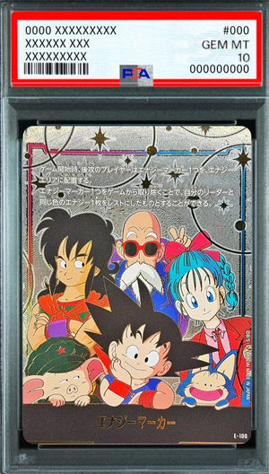Energy Marker (Goku - Bulma - Yamcha - Master Roshi - Oolong - Puar) - [E-100] : PSA 10 Gem Mint : Dragon Ball Super Card Game