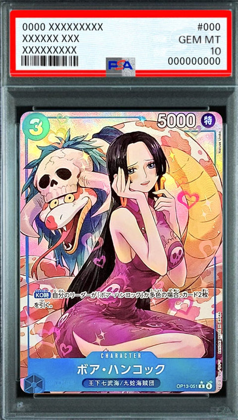 Boa Hancock (Parallel, Naruse Uroko) R-P [OP13-051] : PSA 10 Gem Mint : One Piece Card Game