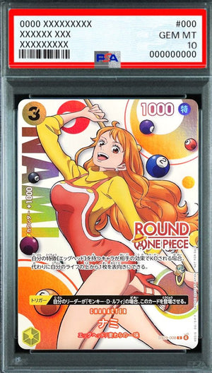 Nami (ROUND ONE PIECE Logo) C [ST29-008] : PSA 10 Gem Mint : One Piece Card Game