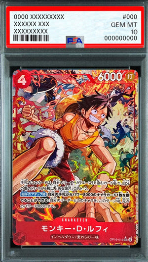 Monkey D. Luffy (Parallel, Bashikou) SR-P [OP16-015] : PSA 10 Gem Mint : One Piece Card Game