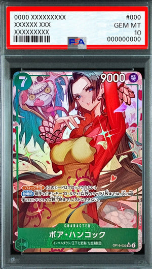 Boa Hancock (Parallel, lack) SR-P [OP16-032] : PSA 10 Gem Mint : One Piece Card Game